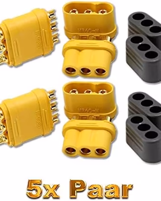 Set 5 Paia Connettori MR60 Maschio/Femmina RC