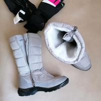 Scarponi neve bambina 36 + guanti neve – 8/10 anni