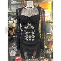 VESTITO DONNA NERO CON PIZZO ELISABETTA FRANCHI
