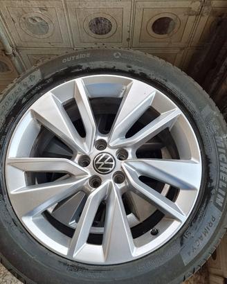 4 cerchi volkswagen taigo 5x100 + gomme 205/55/r17