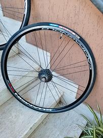 ruote bicicletta corsa campagnolo khamsin 10v 