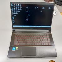 Msi Gf63 i7 11th gen NVIDIA 3050 RAM 32GB SSD1T