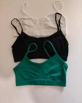 Lotto 3 Top Reggiseni Sportivi Focenza S/M