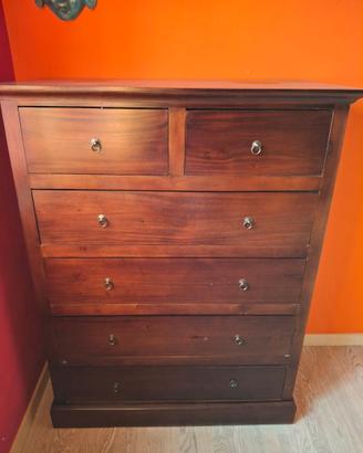Cassettiera in legno stile coloniale