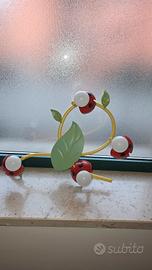 Plafoniera 4 luci coccinelle per bambini