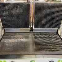 Piastra di cottura in ghisa doppia