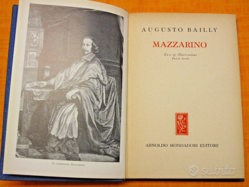 Libro illustrato MAZZARINO di Augusto Bailly 1949