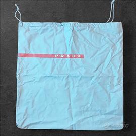 Sacca Prada Linea Rossa dust bag originale grigia