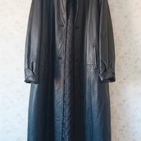 Cappotto lungo nero artigianale "Firenze Pelle".