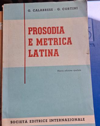 libro Prosodia d Metrica Latina, SEI, 1960