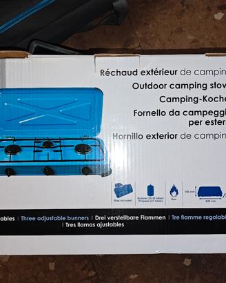 Fornello da campeggio a 3 fuochi nuovissimo