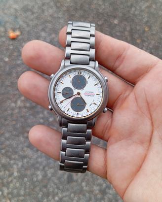 citizen chronograph titanium raro orologio vintage