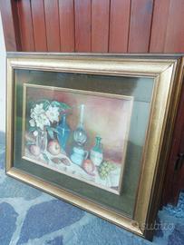Quadro V. Motta olio su tela natura morta 1983
