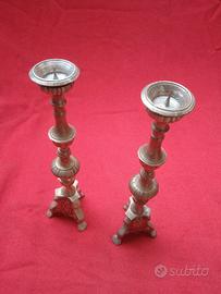 Candelieri in bronzo epoca 1800