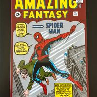 Amazing Spiderman targa metallica fumetto marvel