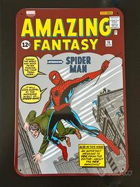 Amazing Spiderman targa metallica fumetto marvel