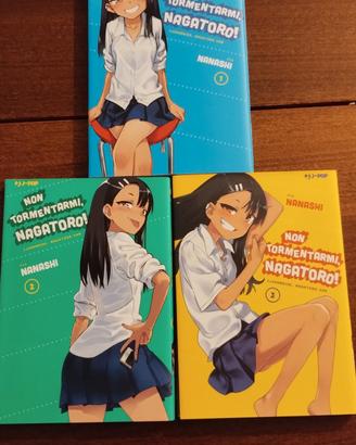 Nagatoro Volumi 1,2,3 + shikishi J-Pop manga ita