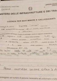 Licenza pesca1gt con gozzo ligure