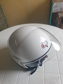 Casco Moto/Scooter ONE Bianco con Visiera + Sacca 