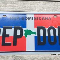 Targa metallica vintage Repubblica Dominicana