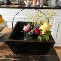 Cesto portafrutta in legno fatto a mano