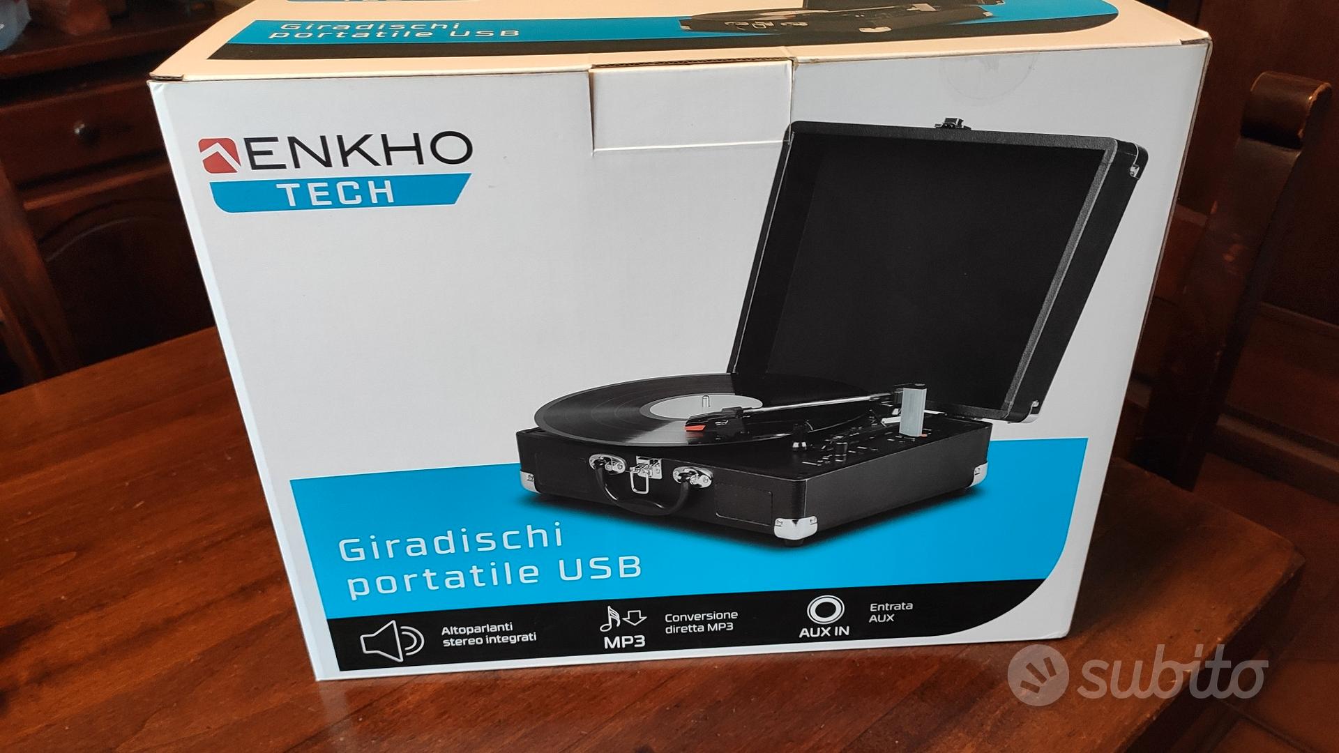 Enkho Tech Giradischi portatile con usb