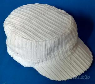 cappello bianco velluto