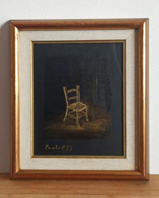 Dipinto Olio Paolo Polli  - Sedia