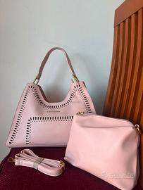 Borsa forata Enrico Coveri Rosa Nuova