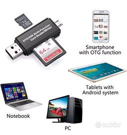 Chiavetta Adattatore Multifunzione USB E MicroUSB 