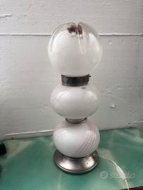 Lampada vintage tre luci vetro Murano