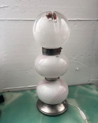 Lampada vintage tre luci vetro Murano