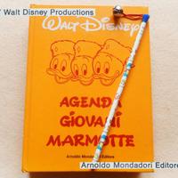 Vintage 1977 Agenda Giovani Marmotte Disney NUOVA