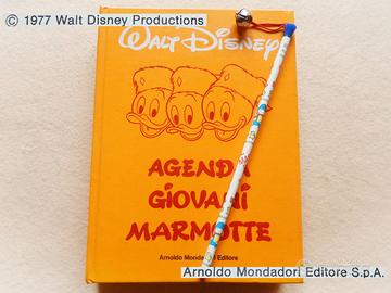 Vintage 1977 Agenda Giovani Marmotte Disney NUOVA