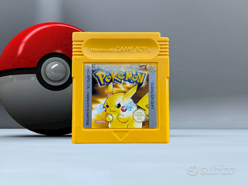 POKEMON VERSIONE GIALLO ORIGINALE BATTERIA NUOVA