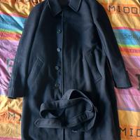 Cappotto Enrico Ganz tg 46 blu notte con contura