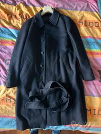 Cappotto Enrico Ganz tg 46 blu notte con contura