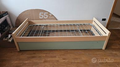 Letto singolo con letto contenitore