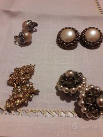 Bigiotteria orecchini eleganti vintage clips