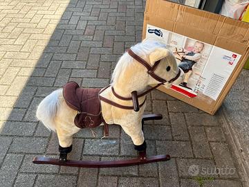 Cavallo a Dondolo Peluche Cavalcabile