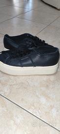 Superga Platform nere in pelle N.36
