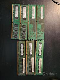 Lotto RAM tot 9GB misto DDR3 e DDR2 multimarca