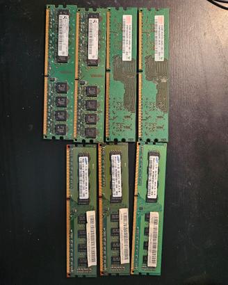 Lotto RAM tot 9GB misto DDR3 e DDR2 multimarca