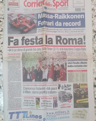 Corriere dello Sport finale Coppa Italia 2007-08