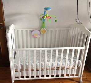 Culla lettino con le sbarre bambini + materasso