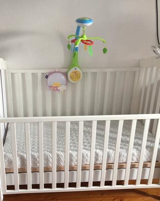 Culla lettino con le sbarre bambini + materasso