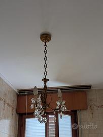 lampadario stile maria teresa con cristalli