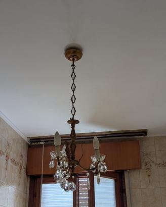 lampadario stile maria teresa con cristalli