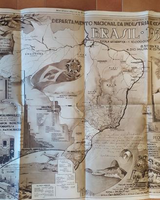 Carta economico-statistica del Brasile, 1938