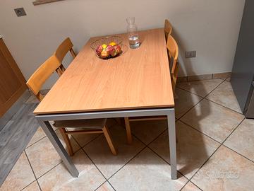 Tavolo allungabile scavolini + 6 sedie